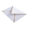 Linha branca feita sob encomenda da borda da folha de ouro de Logo Wedding Invitation Envelope With do projeto